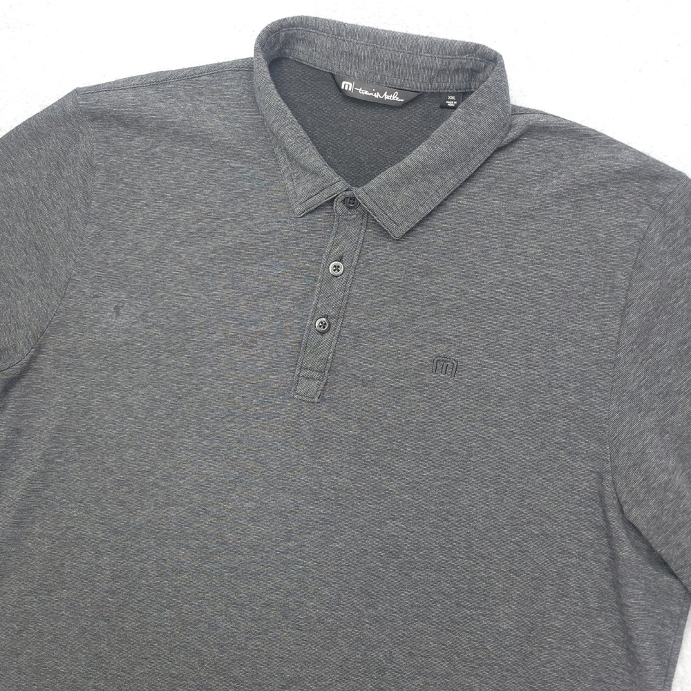 Travis Mathew Polo Shirt Mens XXL Gray Short Sleeve Golf Casual